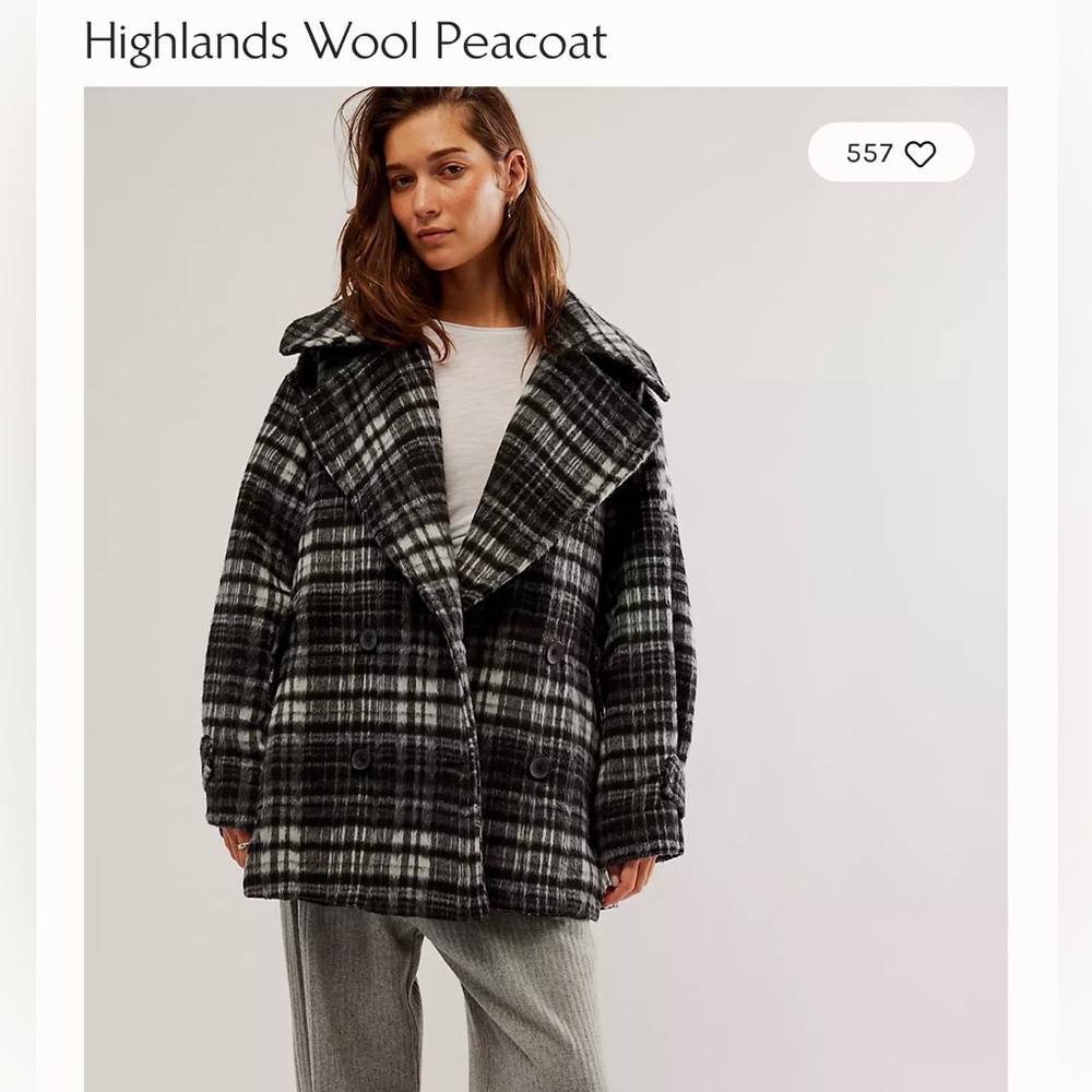 🎉LAST CHANCE🎉Free People Highlands Wool Peacoat